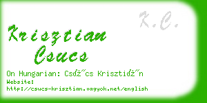 krisztian csucs business card